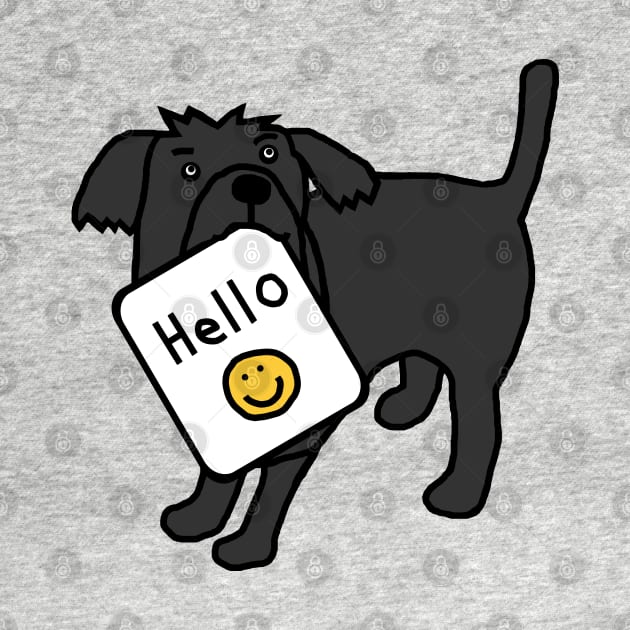 Cute Dog Says Hello by ellenhenryart